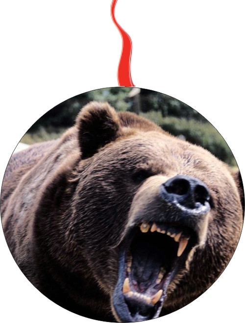 Grizzly Bear Christmas  Ornament