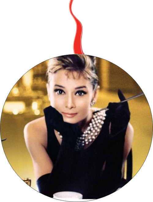 Andrey Hepburn Breakfast At Tiffanys Christmas  Ornament