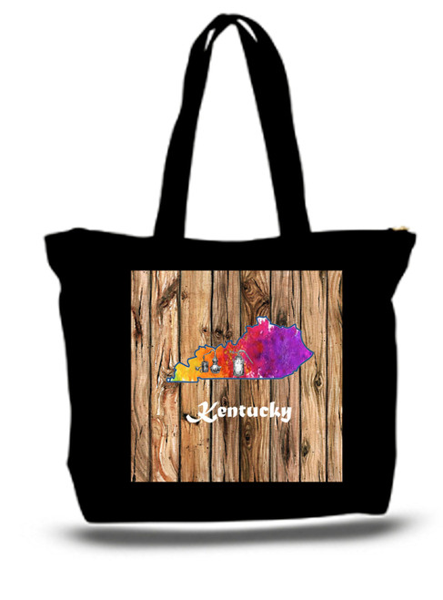 Kentucky City and State Skyline Watercolor Tote Bags