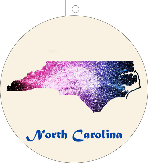 City Of North Carolina Watercolor Skyline Chirstmas Ormanent
