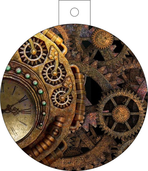 Steampunk Gears Clock Christmas Ornament