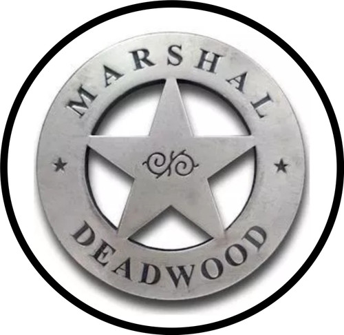 Mar4shal Deadwood Old West Badge Christmas Ornament