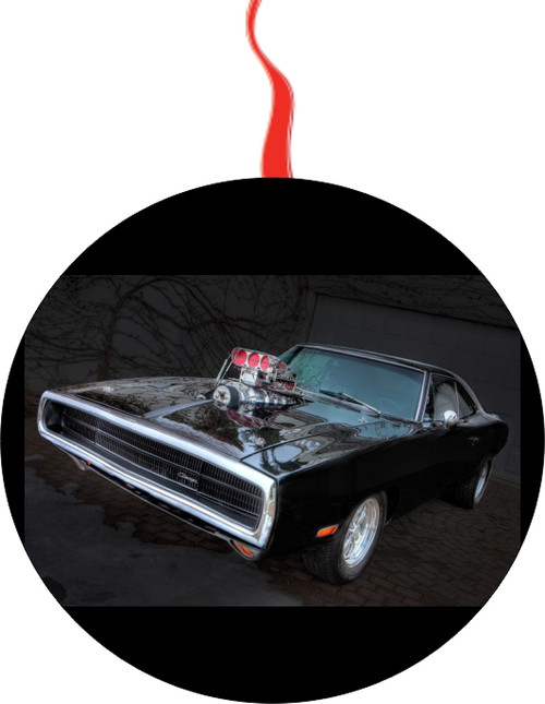 Dodge Charger Black Christmas Ornament