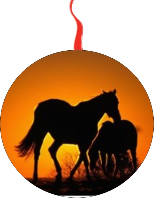 Wild Mustangs Christmas Ornament