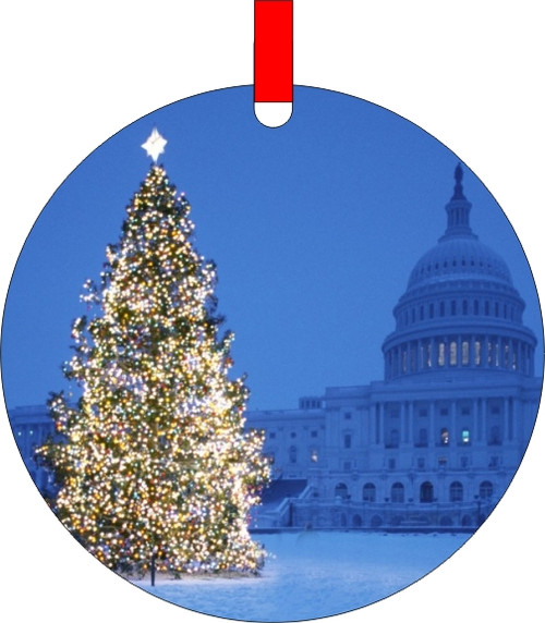 White House Christmasmas Tree Christmas Ornament