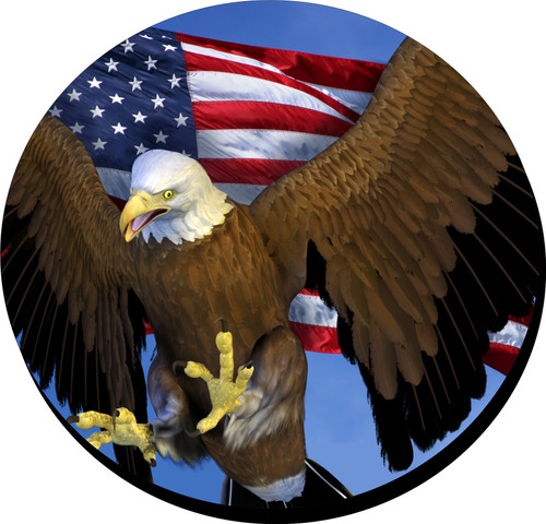 Set of 4 Coaters Coasters American Flag And Bald Eagle