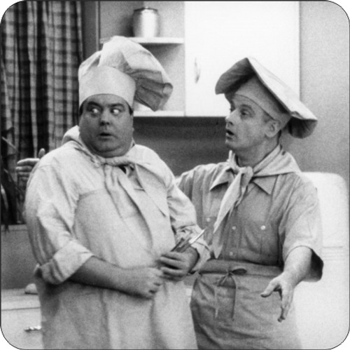 Set of 4 Coaters Honeymooners Ralph And Ed Cooking