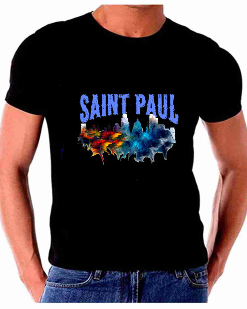 Skyline Watercolor Art For Saint Paul T shirt