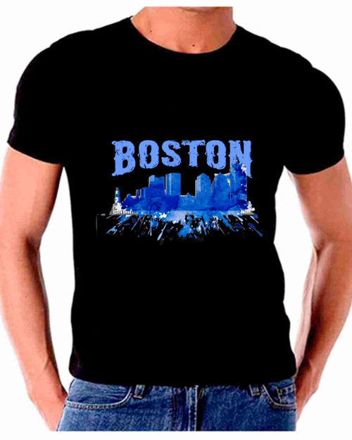 Skyline Watercolor Art For Boston T shirt