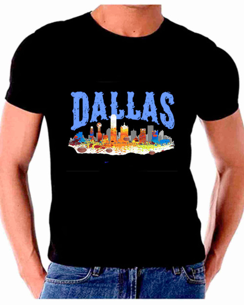 Skyline Watercolor Art For Dallas T shirt