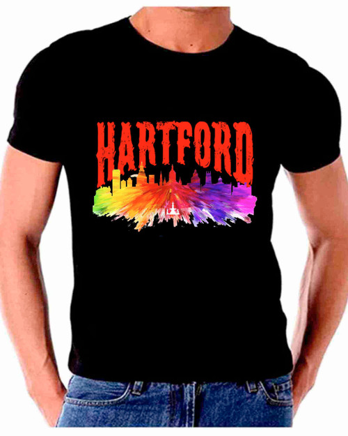 Skyline Watercolor Art For Hartford T shirt