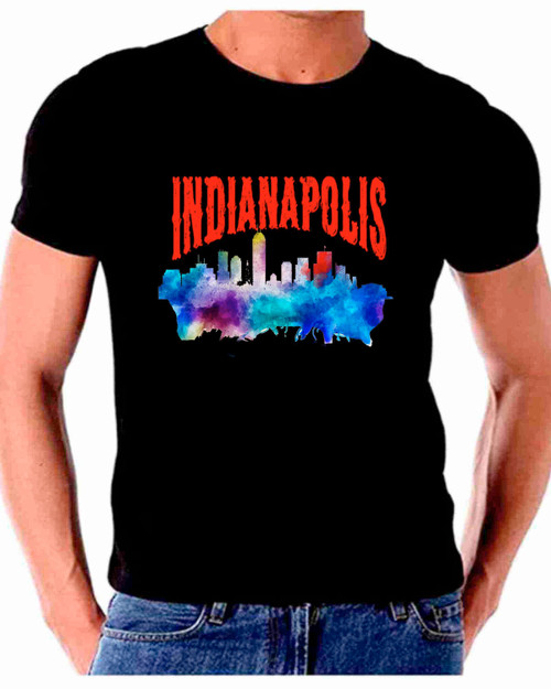 Skyline Watercolor Art For Indianapolis T shirt