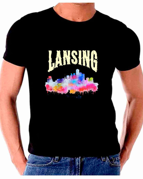 Skyline Watercolor Art For Lancing T shirt