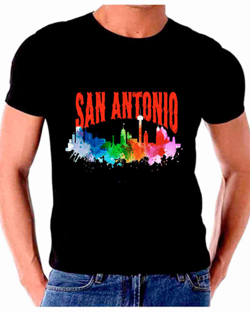 Skyline Watercolor Art For San Antonio T shirt