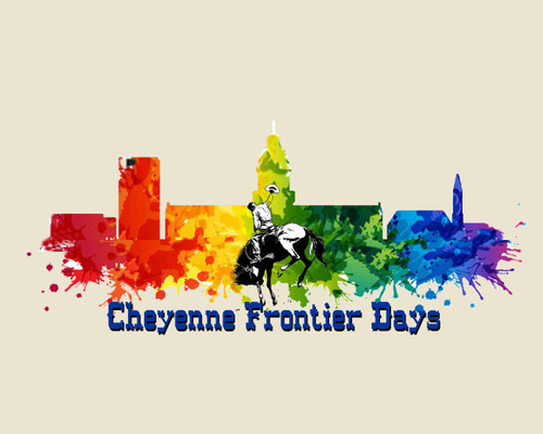 City Of Cheyenne Watercolor Skyline Art