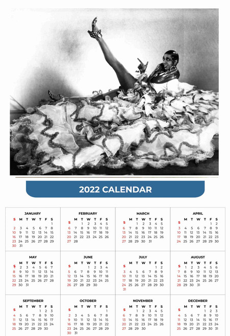 Year At a Glance  Calendar Glance 2022  Josephine Baker