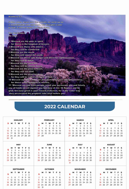 Year At a Glance  Calendar Glance 2022  Sermon On The Mount