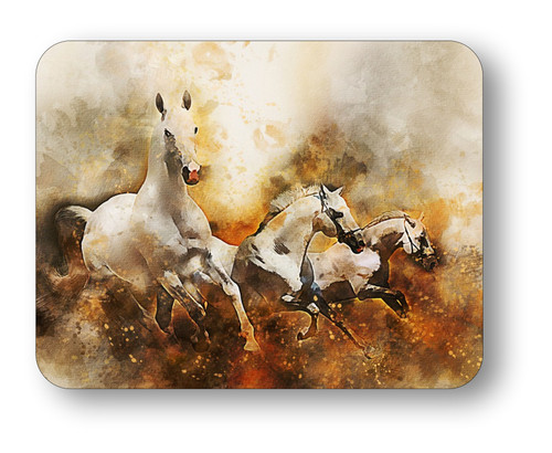 Native Indian Horses Painted Mouse pad