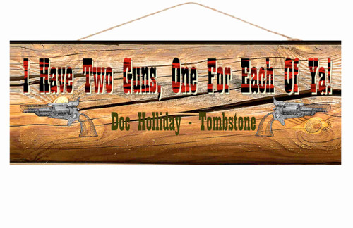 2 Guns Best New Wood Sign