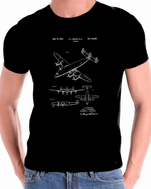 Lockheed Airplane 1944 Diagram Drawing Patent  T  shirt