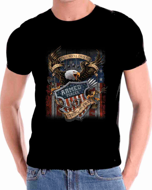 American Armed Forces Patriotic Art T shirt