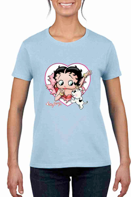 Puppy Love  Betty Boop  Ladies T shirt