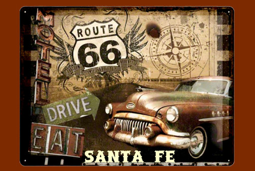 Visit Santa Fe New Mexico On Route 66 Travel Poster