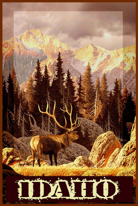 Idaho Where Elk Roam The Rockies Travel Poster