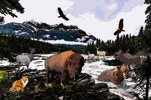 Yellowstone Collage Master 2 Travel Poster