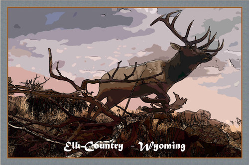 Elk Wy Travel Poster