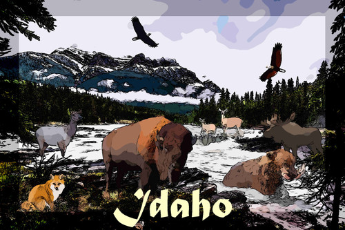 Idaho Travel Poster