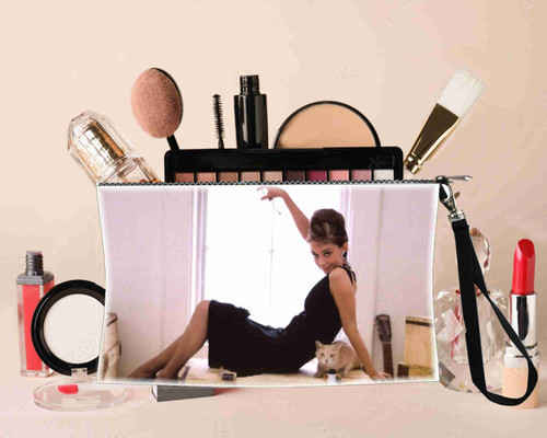 Audrey Hepburn  Cosmetic makeup bag Pouch Breakfast Tiffanys
