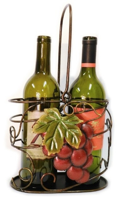 Wine leaves Art Holds 2 Bottle Wine Rack and Bottle Holder