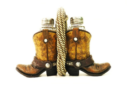 Old West Cowboy boots  Salt and Pepper Shaker  Old West Style  Wild Life Art