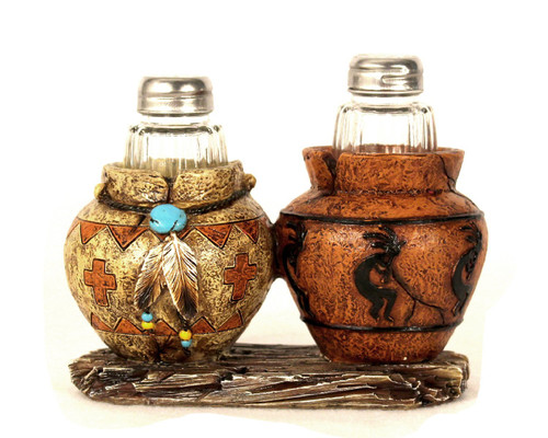 Native Indian Pottery Salt and Pepper Shaker  Old West Style   