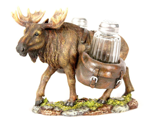 Moose Salt and Pepper Shaker  Table top items western wildlife art style
