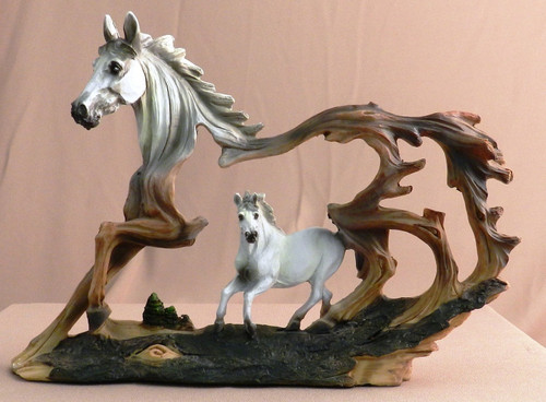 HORSE IN HORSE  9.5"L Under Horse  Min Sculpture