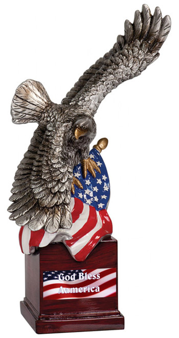 10 1/4" Eagle and Flag on Resin Base Patriotic Product