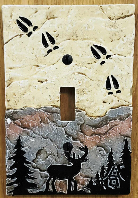  Single Wall Light Switch Wall Outlet Elk With Paw Prints