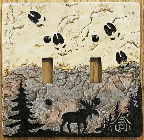 Moose Art Dual  Wall Light Switch Wall Outlet  