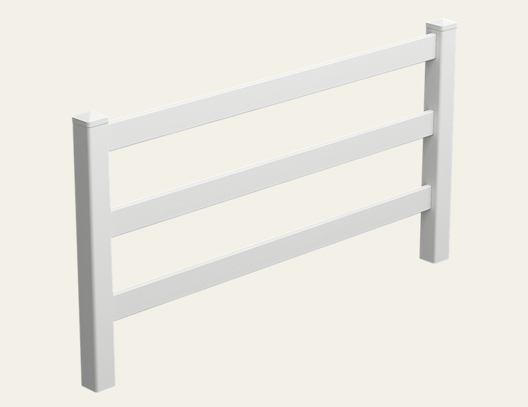PVC Post And Rail Fencing 2388mm wide x 1400mm high Fencing Rails