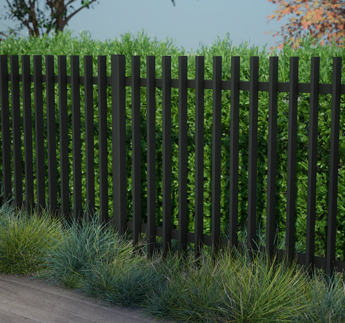 Blade Pool Fencing Panel - 2200W x 1200H - Black