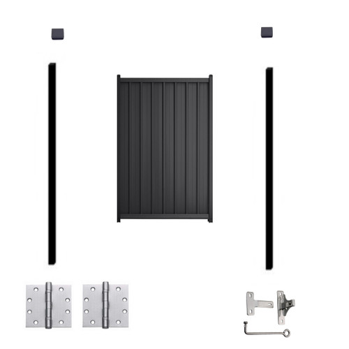SINGLE GATE CRAZY Package Deal STD Profile Colorbond fencing 100% Australian made. 1x Gate 880mm x (choose height), 2x 60x60 Gate Posts, Latches, Hinges and Screws 25% EXTRA DISCOUNT