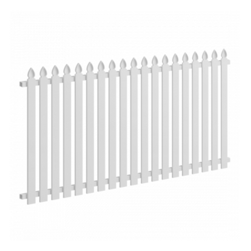 Aluminium Colonial Picket Fencing Panel - 2035W mm x 1200H mm White