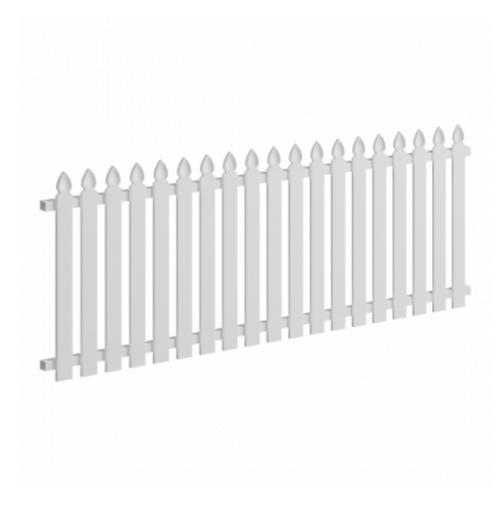 Aluminium Colonial Picket Fencing Panel - 2035W mm x 900H mm White