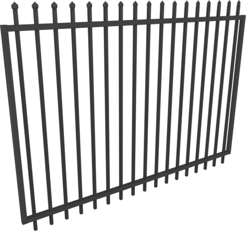 Black Steel Security Gate 2450mm Extra wide - 2.1m high