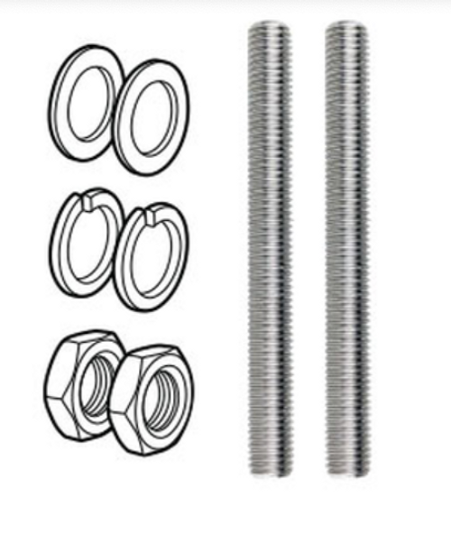 2x M12x120mm Threaded Rod for use with Face Mounted Spigots (Not for use on base plate spigots)