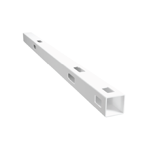 90° PVC Corner Post - Picket Top Full Privacy - 127mm x 127mm x 2500mm Long. Includes Slimline Post Cap