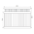 PVC - Full Privacy Fencing Picket Top Panel Kit 2388mm wide x 1800mm high. (Posts Purchased Separately)