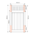 PVC Picket Top Full Privacy Gate - 1000mm wide x 1800mm high - Fully assembled